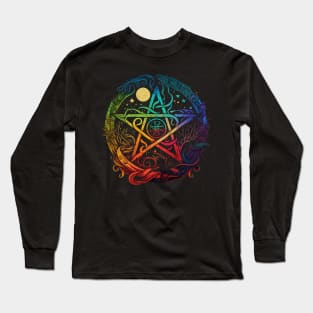 Elemental Wheel of Wicca Long Sleeve T-Shirt